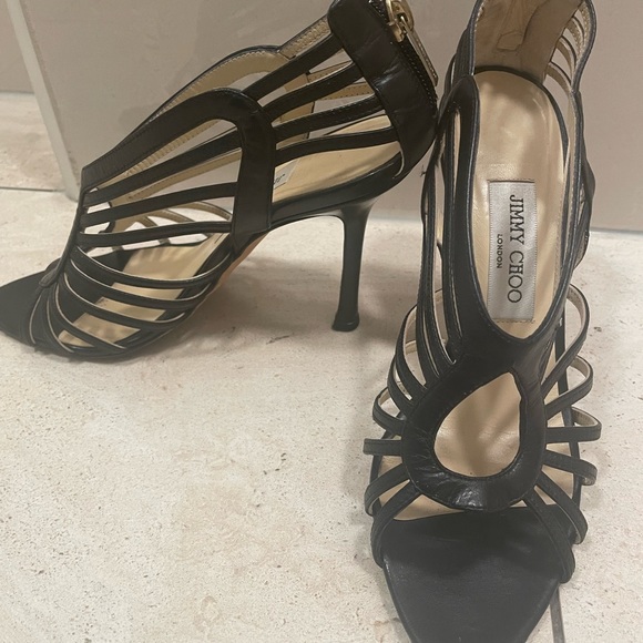 Jimmy Choo Leather Slingback Sandals - Picture 2 of 7